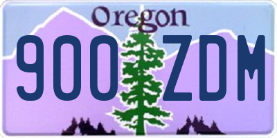 OR license plate 900ZDM