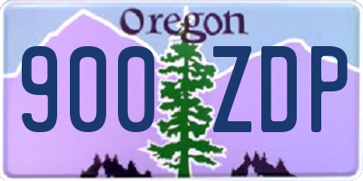 OR license plate 900ZDP
