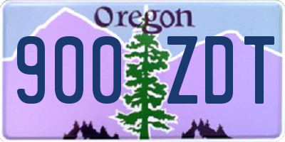 OR license plate 900ZDT