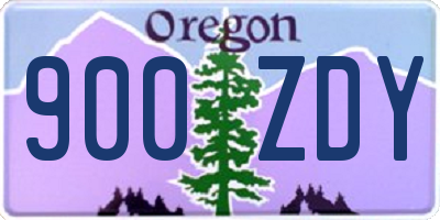 OR license plate 900ZDY