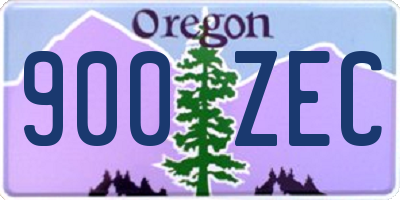 OR license plate 900ZEC