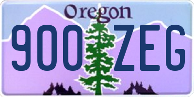OR license plate 900ZEG