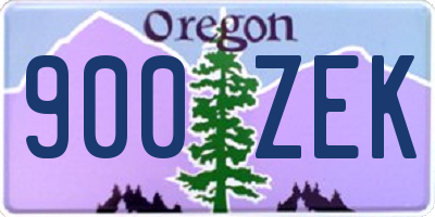 OR license plate 900ZEK