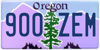 OR license plate 900ZEM