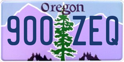 OR license plate 900ZEQ