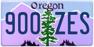 OR license plate 900ZES