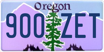 OR license plate 900ZET