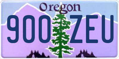 OR license plate 900ZEU