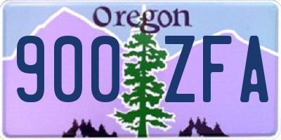 OR license plate 900ZFA