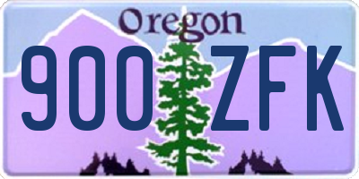 OR license plate 900ZFK