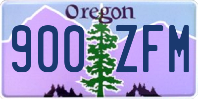 OR license plate 900ZFM