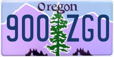 OR license plate 900ZGO
