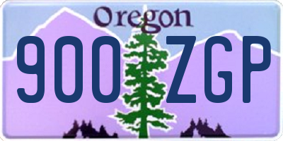 OR license plate 900ZGP