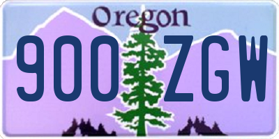 OR license plate 900ZGW