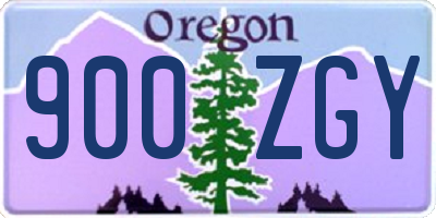 OR license plate 900ZGY