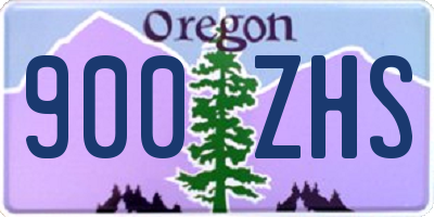 OR license plate 900ZHS