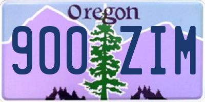 OR license plate 900ZIM