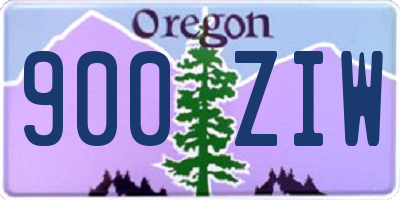 OR license plate 900ZIW