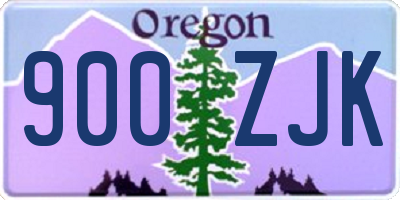 OR license plate 900ZJK