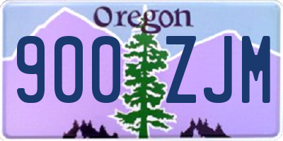 OR license plate 900ZJM
