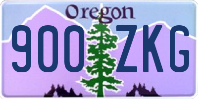 OR license plate 900ZKG
