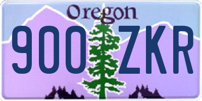 OR license plate 900ZKR