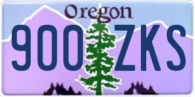 OR license plate 900ZKS