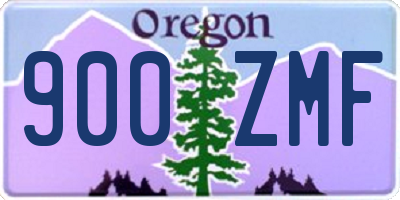 OR license plate 900ZMF