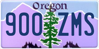 OR license plate 900ZMS