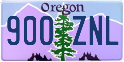 OR license plate 900ZNL
