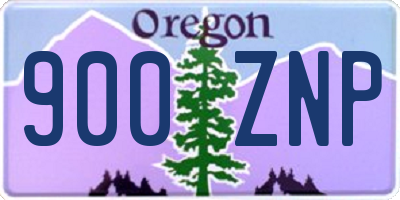 OR license plate 900ZNP