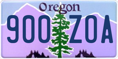 OR license plate 900ZOA