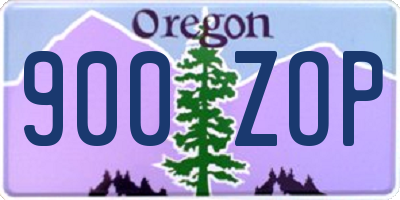 OR license plate 900ZOP