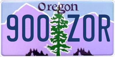 OR license plate 900ZOR