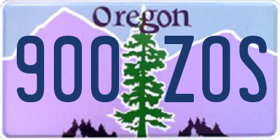 OR license plate 900ZOS