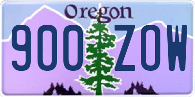 OR license plate 900ZOW
