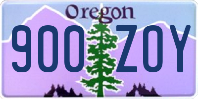 OR license plate 900ZOY