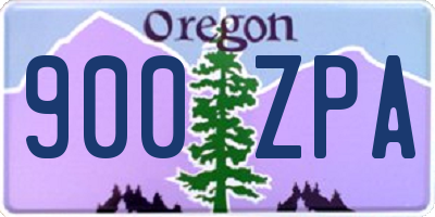OR license plate 900ZPA