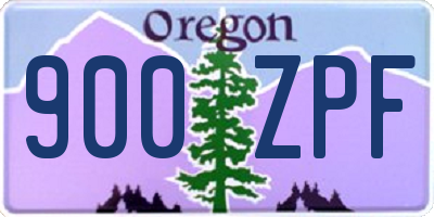 OR license plate 900ZPF