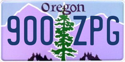OR license plate 900ZPG