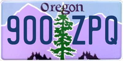 OR license plate 900ZPQ