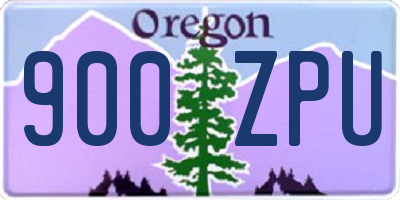 OR license plate 900ZPU