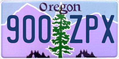 OR license plate 900ZPX