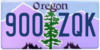 OR license plate 900ZQK