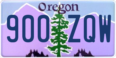 OR license plate 900ZQW