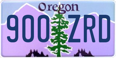 OR license plate 900ZRD