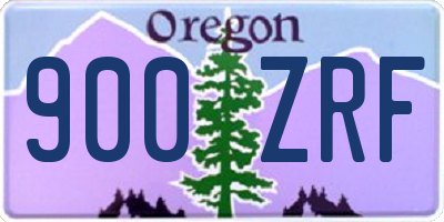 OR license plate 900ZRF
