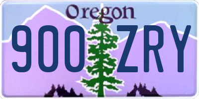 OR license plate 900ZRY