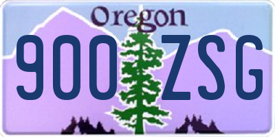 OR license plate 900ZSG