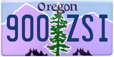 OR license plate 900ZSI